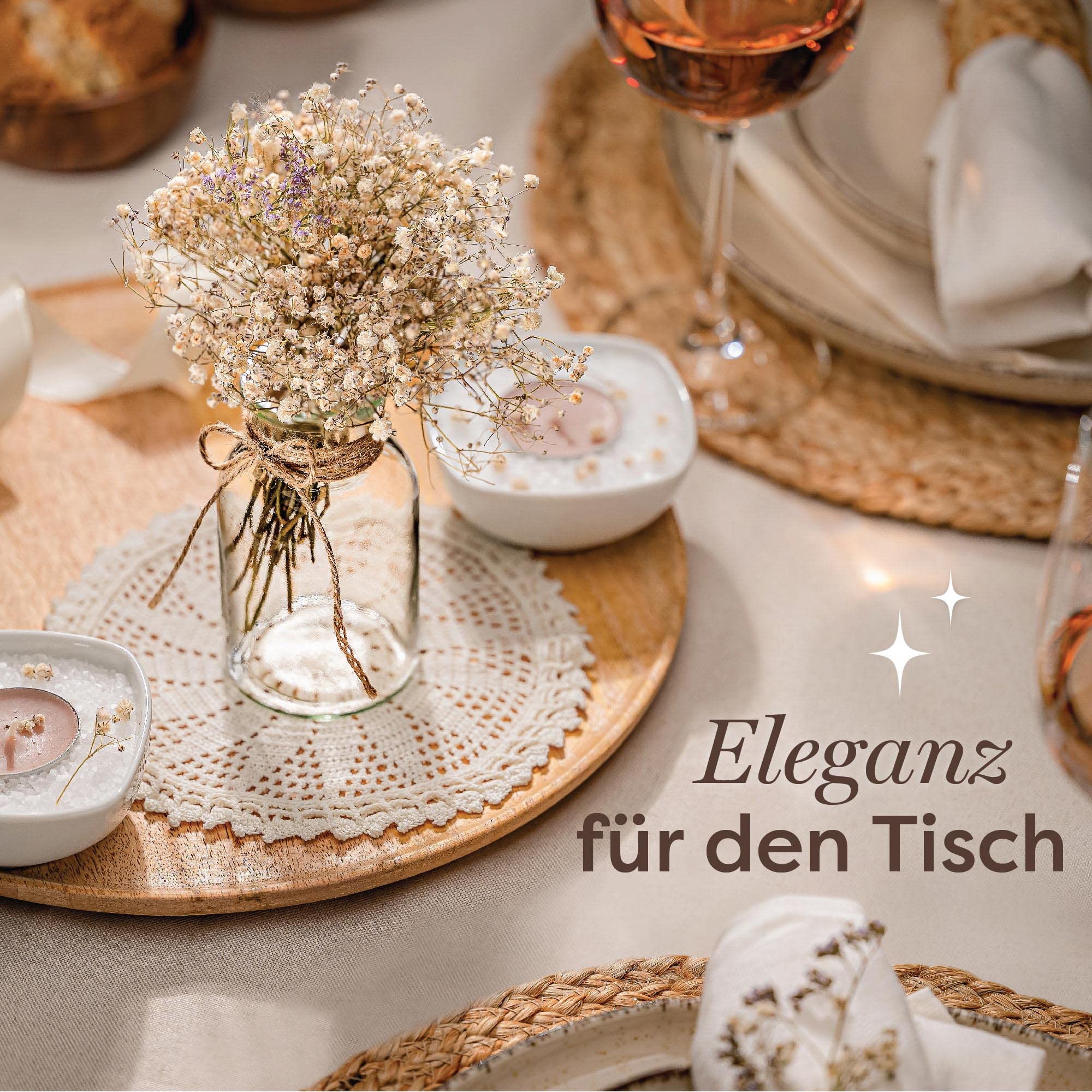 Praknu 12 Mini Glasvasen 10 cm – Vintage Tischvasen mit Juteschnur, Hochzeit & Festliche Deko, Spülmaschinenfest