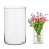 Yuraigm Glaszylinder Vase 30 cm – Hohe Runde Glasvase Transparent für Pampasgras, Rosen, Tulpen, Hochzeit & Tischdeko
