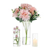 Glasseam 3er Glasvasen Set – Zylindervasen 15/20/25 cm Hoch, Runde Glasblumenvase für Hochzeit, Tulpen & Tischdeko