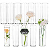 Glasseam 12er Zylinder Vasen Set – Kleine Glasvasen für Hochzeit, Tischdeko & Blumenarrangements, Modern Transparent