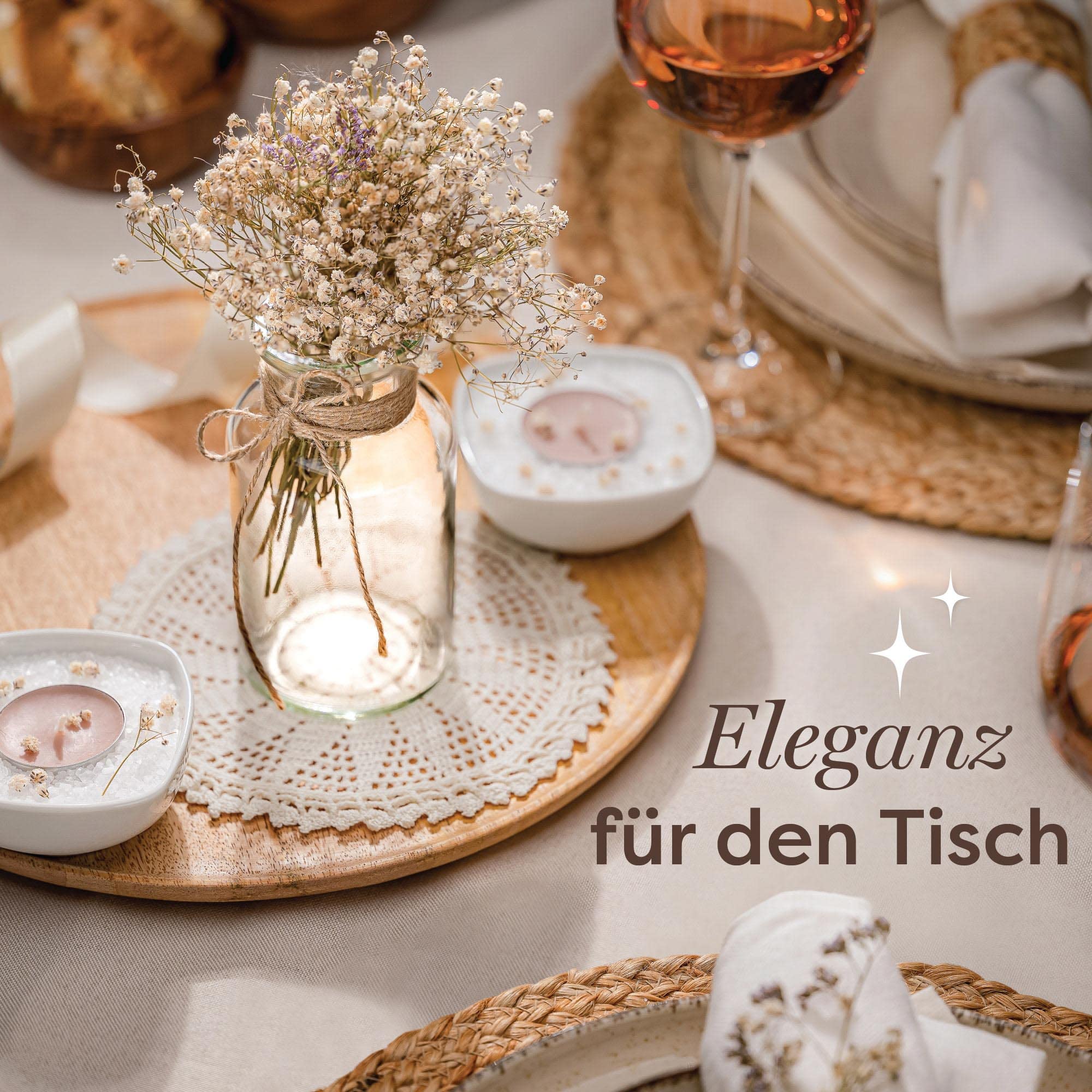 Praknu 12 Kleine Glasvasen 12,5 cm – Vintage Design mit Juteschnur, Hochzeit & Tischdeko, Spülmaschinengeeignet